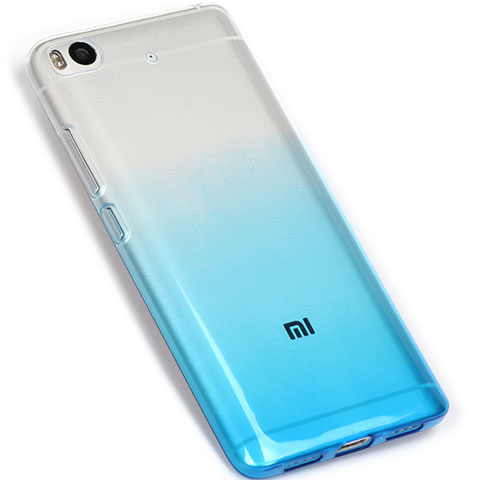 Funda Silicona Ultrafina Transparente Gradiente G01 para Xiaomi Mi 5S Azul