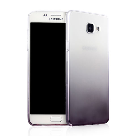 Funda Silicona Ultrafina Transparente Gradiente para Samsung Galaxy A7 (2016) A7100 Gris