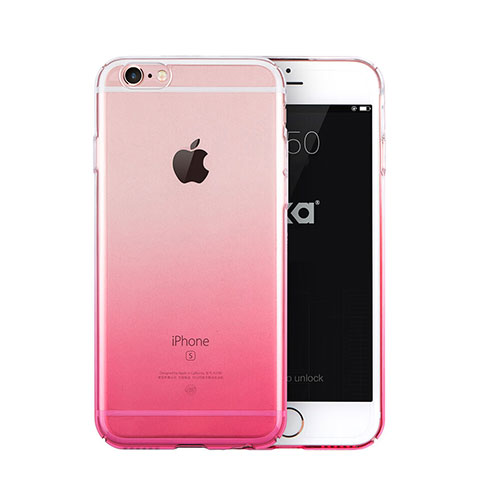 Funda Silicona Ultrafina Transparente Gradiente Z01 para Apple iPhone 6S Rosa