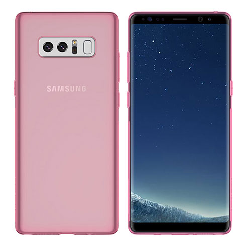 Funda Silicona Ultrafina Transparente H01 para Samsung Galaxy Note 8 Rosa