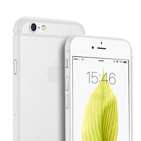 Funda Silicona Ultrafina Transparente Mate para Apple iPhone 6S Blanco