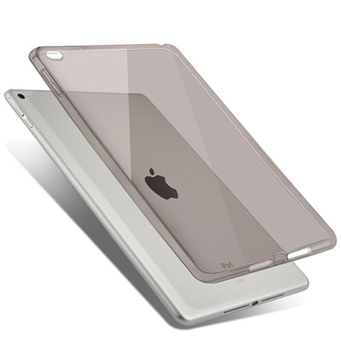 Funda Silicona Ultrafina Transparente para Apple iPad Air 2 Gris