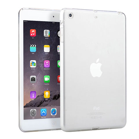 Funda Silicona Ultrafina Transparente para Apple iPad Mini 2 Blanco