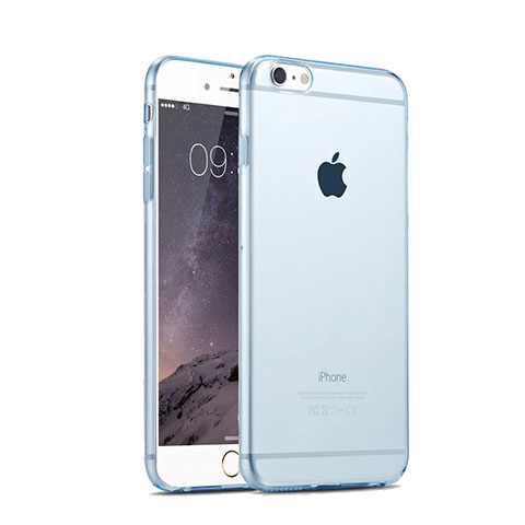 Funda Silicona Ultrafina Transparente para Apple iPhone 6 Azul