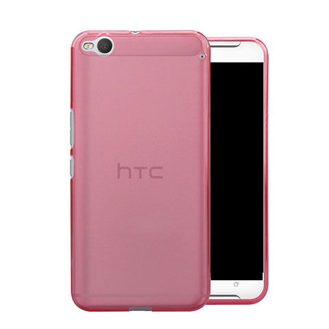 Funda Silicona Ultrafina Transparente para HTC One X9 Rosa