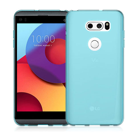 Funda Silicona Ultrafina Transparente para LG V30 Azul