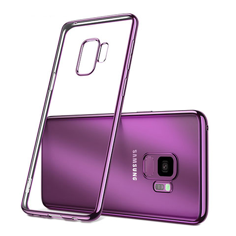 Funda Silicona Ultrafina Transparente para Samsung Galaxy S9 Morado