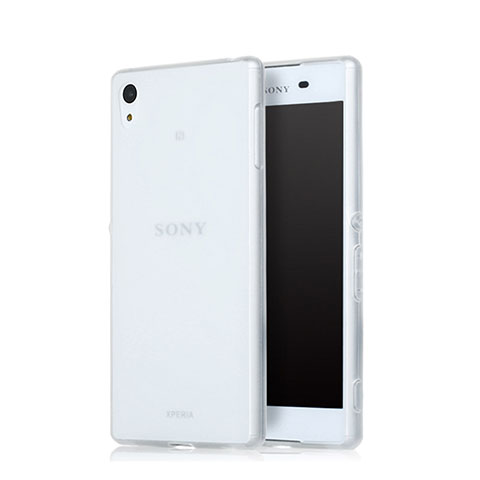 Funda Silicona Ultrafina Transparente para Sony Xperia Z3+ Plus Blanco