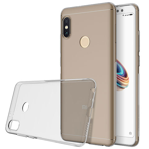 Funda Silicona Ultrafina Transparente para Xiaomi Redmi Note 5 Gris