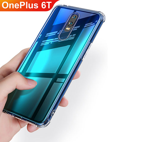 Funda Silicona Ultrafina Transparente T02 para OnePlus 6T Claro