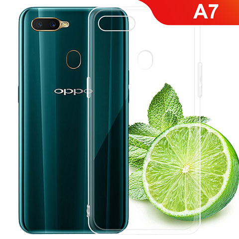 Funda Silicona Ultrafina Transparente T02 para Oppo A7 Claro