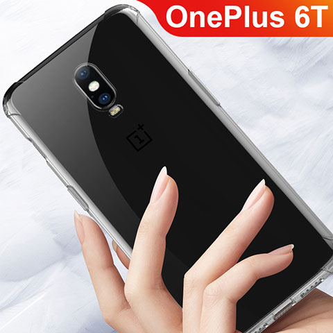 Funda Silicona Ultrafina Transparente T04 para OnePlus 6T Claro