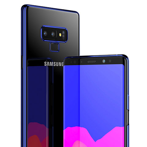 Funda Silicona Ultrafina Transparente T04 para Samsung Galaxy Note 9 Azul