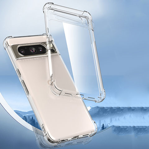 Funda Silicona Ultrafina Transparente T07 para Google Pixel 8 Pro 5G Claro