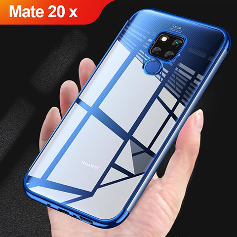 Funda Silicona Ultrafina Transparente T07 para Huawei Mate 20 X 5G Azul