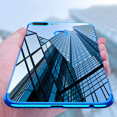 Funda Silicona Ultrafina Transparente T10 para Huawei Honor 9 Lite Azul