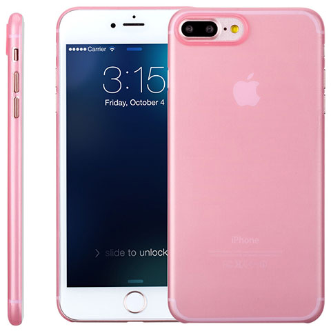 Funda Silicona Ultrafina Transparente T11 para Apple iPhone 7 Plus Rosa