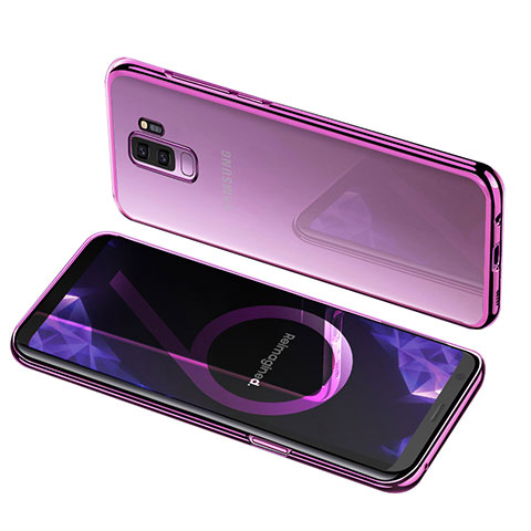 Funda Silicona Ultrafina Transparente T12 para Samsung Galaxy S9 Plus Morado