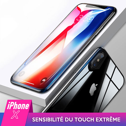 Protector de Pantalla Cristal Templado Frontal y Trasera para Apple iPhone X Claro