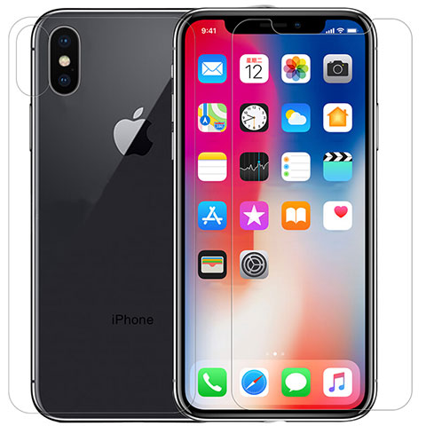 Protector de Pantalla Cristal Templado Frontal y Trasera T02 para Apple iPhone Xs Max Claro