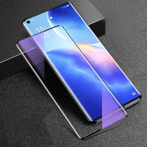 Protector de Pantalla Cristal Templado Integral Anti luz azul F02 para Oppo Reno5 Pro 5G Negro