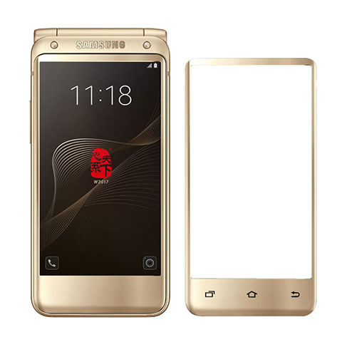 Protector de Pantalla Cristal Templado Integral F02 para Samsung W(2017) Oro