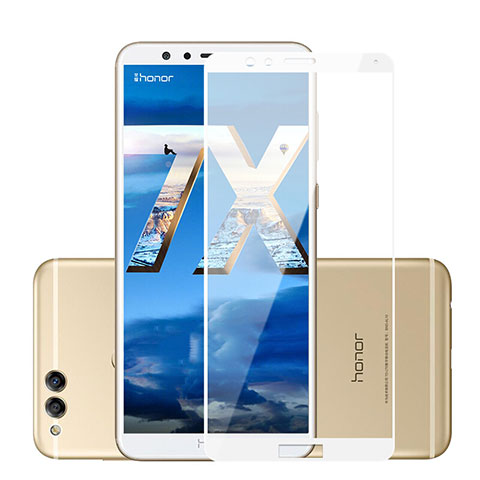 Protector de Pantalla Cristal Templado Integral F04 para Huawei Honor 7X Blanco