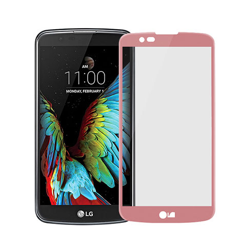 Protector de Pantalla Cristal Templado Integral para LG K7 Rosa