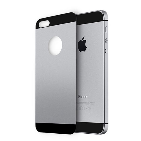 Protector de Pantalla Cristal Templado Trasera para Apple iPhone 5S Gris