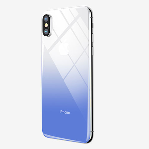 Protector de Pantalla Trasera Gradiente para Apple iPhone X Azul