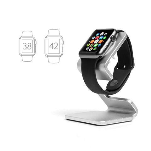 Soporte Dock Base Charging de Carga Cargador C01 para Apple iWatch 38mm Plata