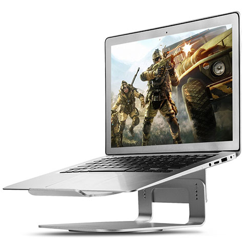 Soporte Ordenador Portatil Universal S16 para Huawei Honor MagicBook 15 Plata