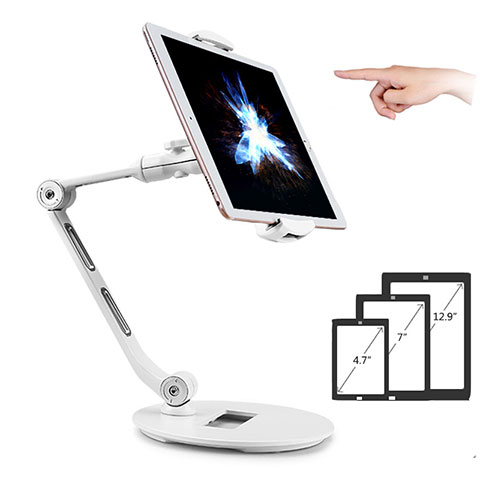 Soporte Universal Sostenedor De Tableta Tablets Flexible H08 para Huawei MatePad Blanco