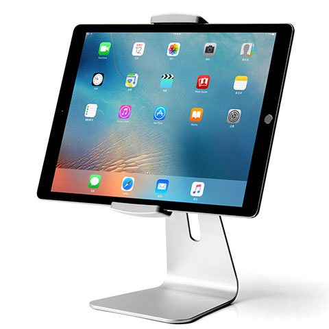 Soporte Universal Sostenedor De Tableta Tablets T24 para Apple iPad 10.2 (2019) Plata