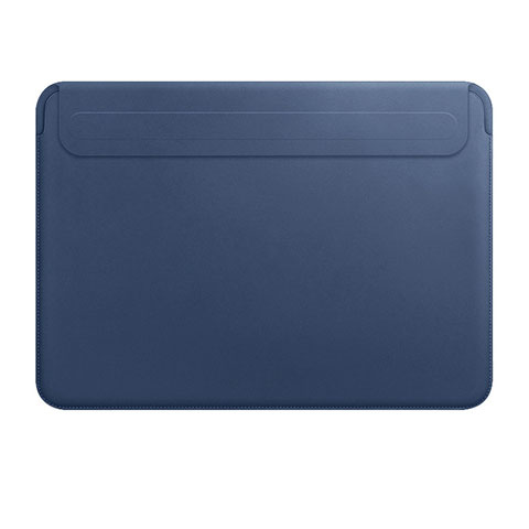 Suave Cuero Bolsillo Funda L01 para Apple MacBook Air 13.3 pulgadas (2018) Azul