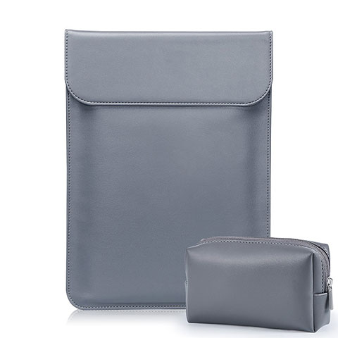 Suave Cuero Bolsillo Funda L02 para Samsung Galaxy Book Flex 13.3 NP930QCG Gris