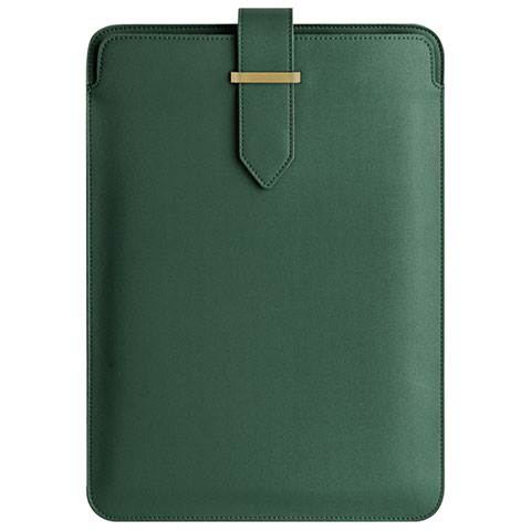 Suave Cuero Bolsillo Funda L04 para Apple MacBook 12 pulgadas Verde