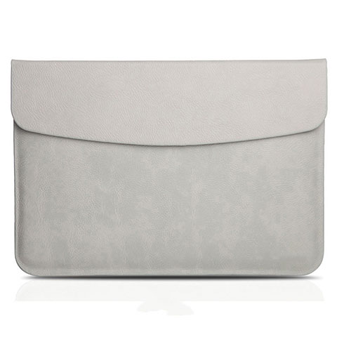 Suave Cuero Bolsillo Funda L06 para Apple MacBook 12 pulgadas Gris