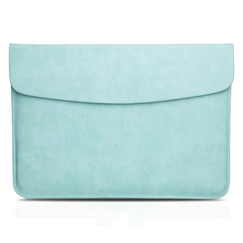 Suave Cuero Bolsillo Funda L06 para Apple MacBook Air 13 pulgadas Cian