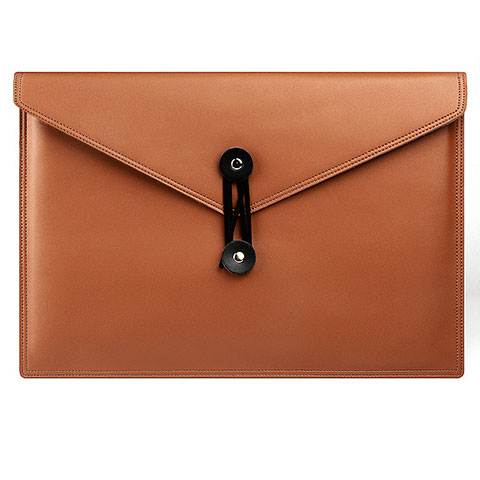 Suave Cuero Bolsillo Funda L08 para Apple MacBook 12 pulgadas Marron