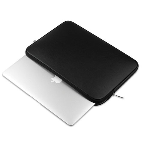 Suave Cuero Bolsillo Funda L16 para Apple MacBook Air 13.3 pulgadas (2018) Negro