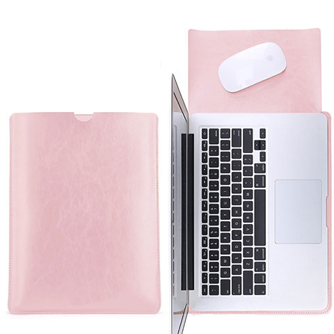 Suave Cuero Bolsillo Funda L17 para Apple MacBook 12 pulgadas Rosa