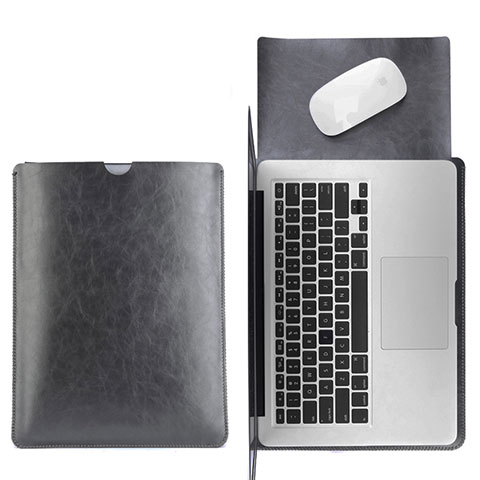 Suave Cuero Bolsillo Funda L17 para Apple MacBook Air 13.3 pulgadas (2018) Negro