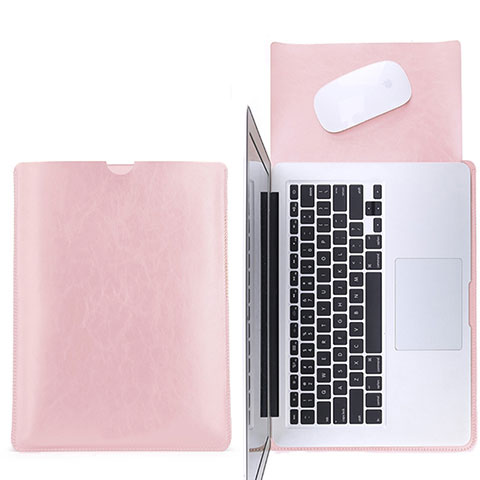 Suave Cuero Bolsillo Funda L17 para Apple MacBook Air 13 pulgadas Rosa