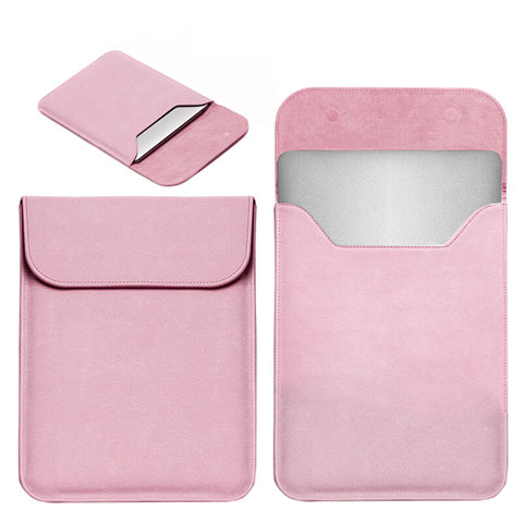 Suave Cuero Bolsillo Funda L19 para Apple MacBook Pro 15 pulgadas Retina Rosa