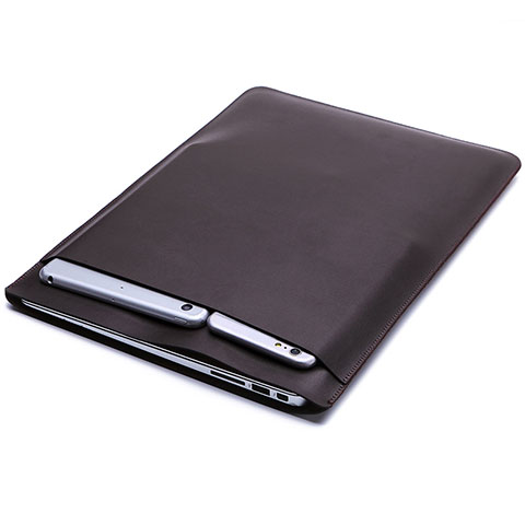 Suave Cuero Bolsillo Funda L20 para Apple MacBook Pro 13 pulgadas Marron