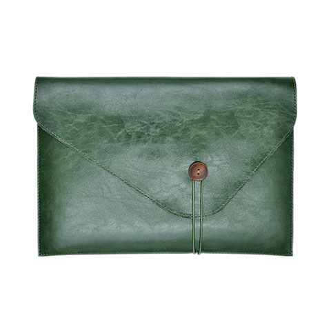 Suave Cuero Bolsillo Funda L23 para Apple MacBook 12 pulgadas Verde