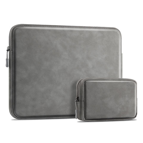 Suave Cuero Bolsillo Funda para Samsung Galaxy Book Flex 13.3 NP930QCG Gris