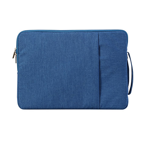 Suave Terciopelo Tela Bolsa Funda S02 para Samsung Galaxy Book Flex 13.3 NP930QCG Azul