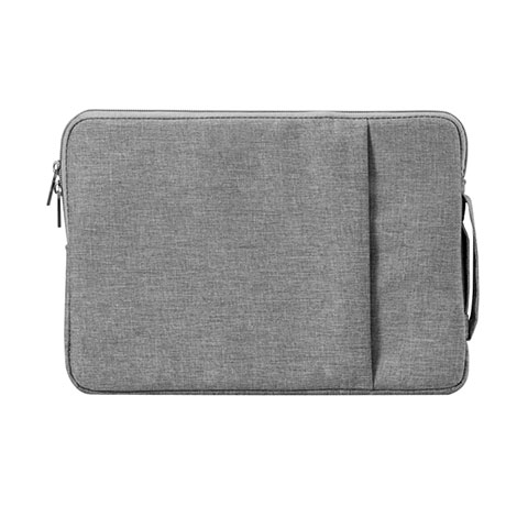 Suave Terciopelo Tela Bolsa Funda S02 para Samsung Galaxy Book Flex 13.3 NP930QCG Gris